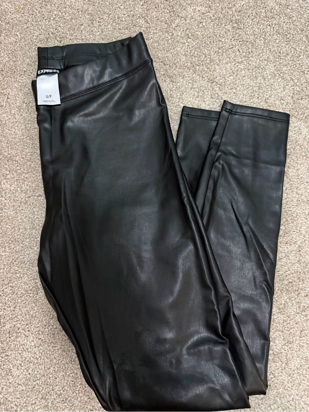 Express Black Faux Leather Leggings